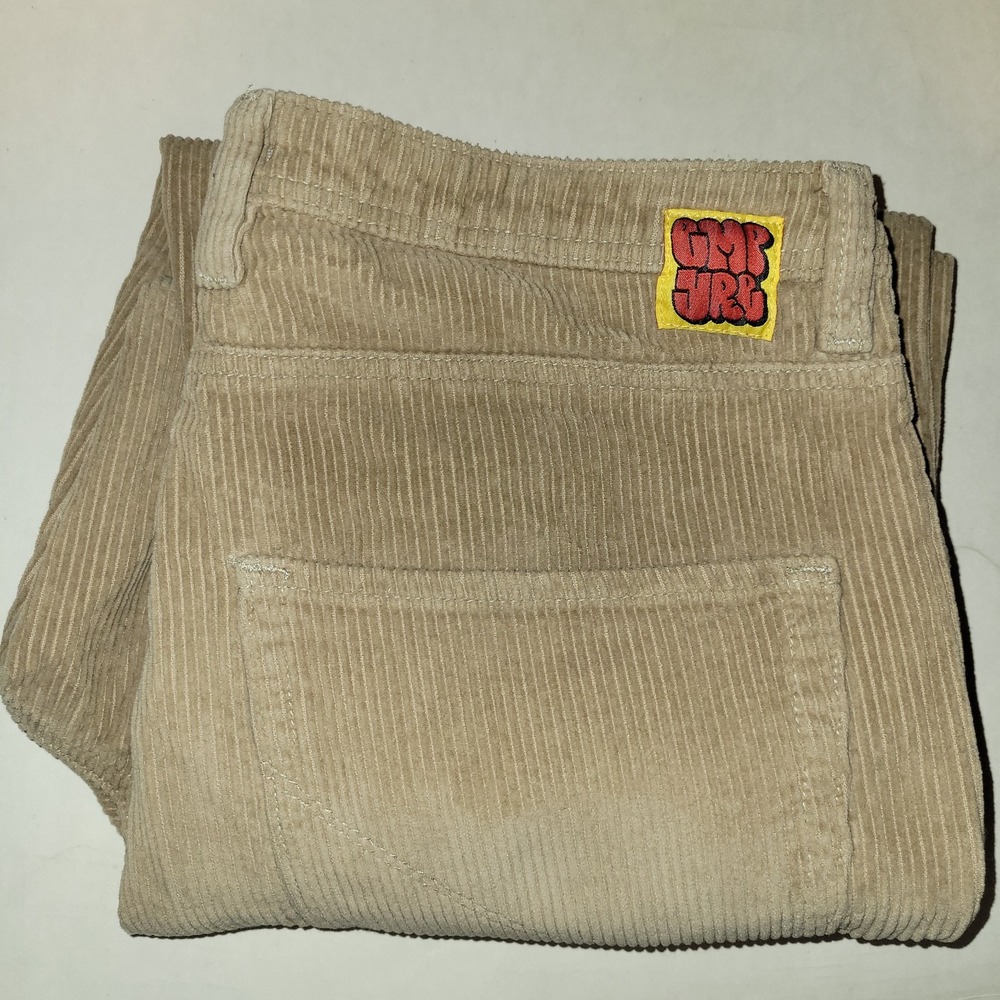 Empyre Relax Fit Baggy Corduroy Pants Khaki Tan Men's Size 34x29 Skater Y2K